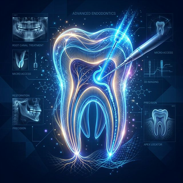 Illustration for root canal treatment
